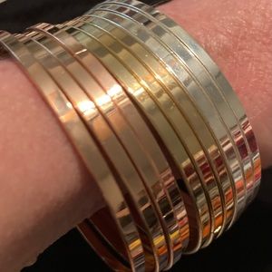 Bronze, gold, silver Bangles